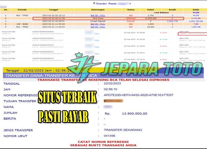 HASIL BUKTI JP SLOT MEMBER JEPARATOTO