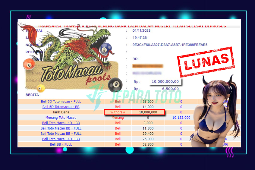 HASIL BUKTI JP TOGEL TOTO MACAU MEMBER JEPARATOTO