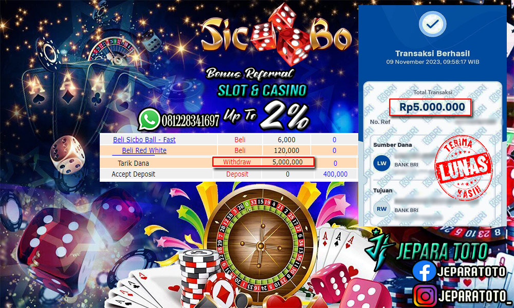 HASIL BUKTI JP LIVE GAME SICBO BALL MEMBER JEPARATOTO