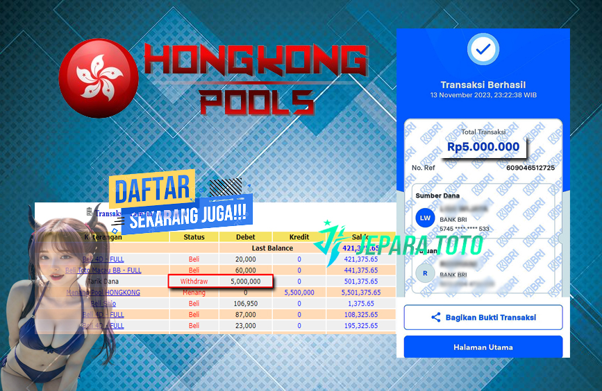 HASIL BUKTI JP TOGEL HONGKONG POOLS MEMBER JEPARATOTO