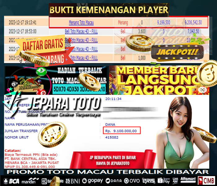 HASIL BUKTI JP TOGEL TOTOMACAU POOLS MEMBER JEPARATOTO