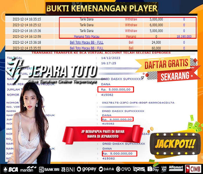 HASIL BUKTI JP TOGEL TOTOMACAU POOLS MEMBER JEPARATOTO