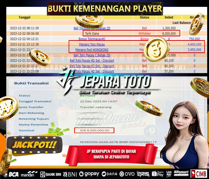 HASIL BUKTI JP TOGEL TOTOMACAU POOLS MEMBER JEPARATOTO