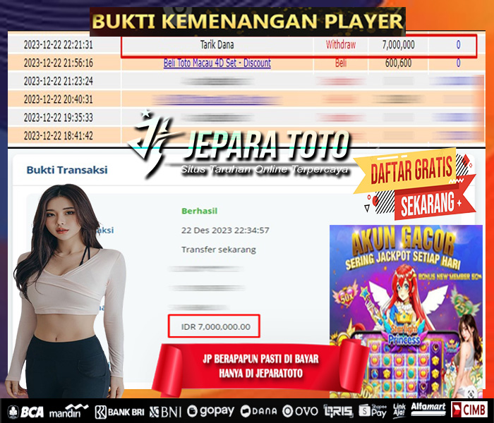 HASIL BUKTI JP TOGEL TOTOMACAU POOLS MEMBER JEPARATOTO