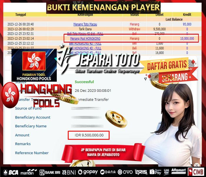 HASIL BUKTI JP TOGEL HONGKONG POOLS MEMBER JEPARATOTO