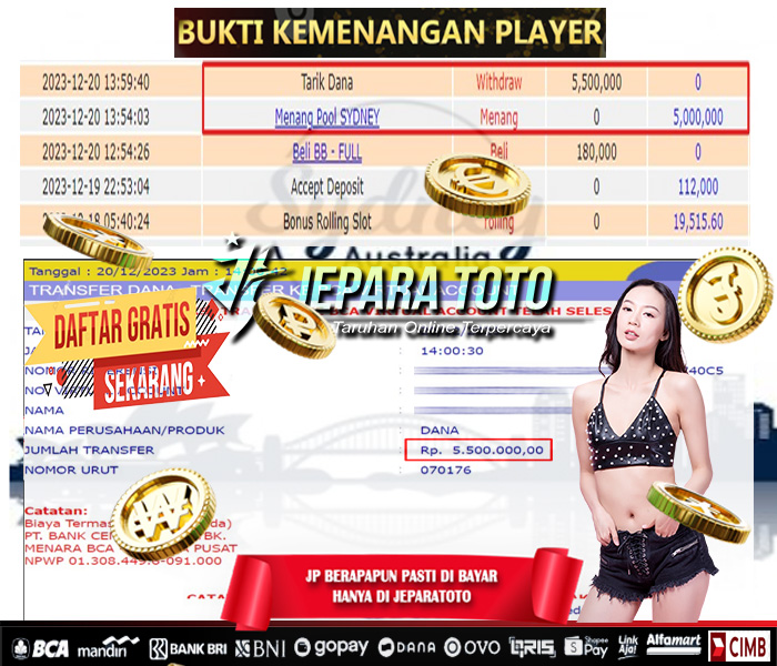 HASIL BUKTI JP TOGEL SDYNEY POOLS MEMBER JEPARATOTO