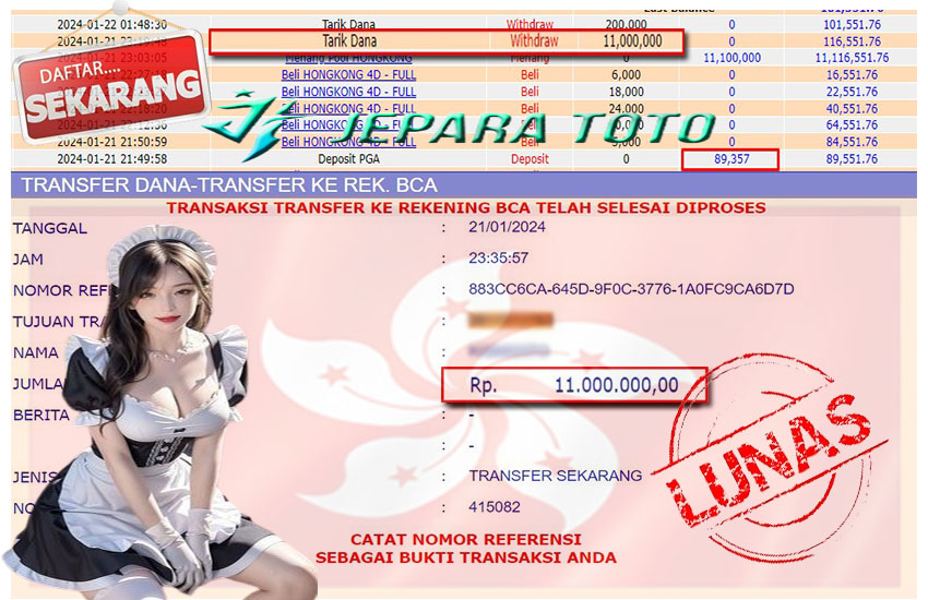 HASIL BUKTI JP TOGEL HONGKONG POOLS MEMBER JEPARATOTO