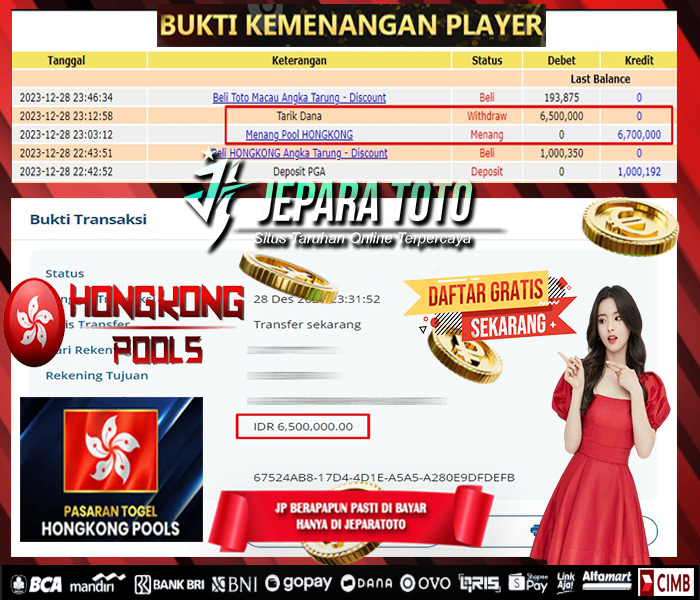 HASIL BUKTI JP TOGEL HONGKONG POOLS MEMBER JEPARATOTO