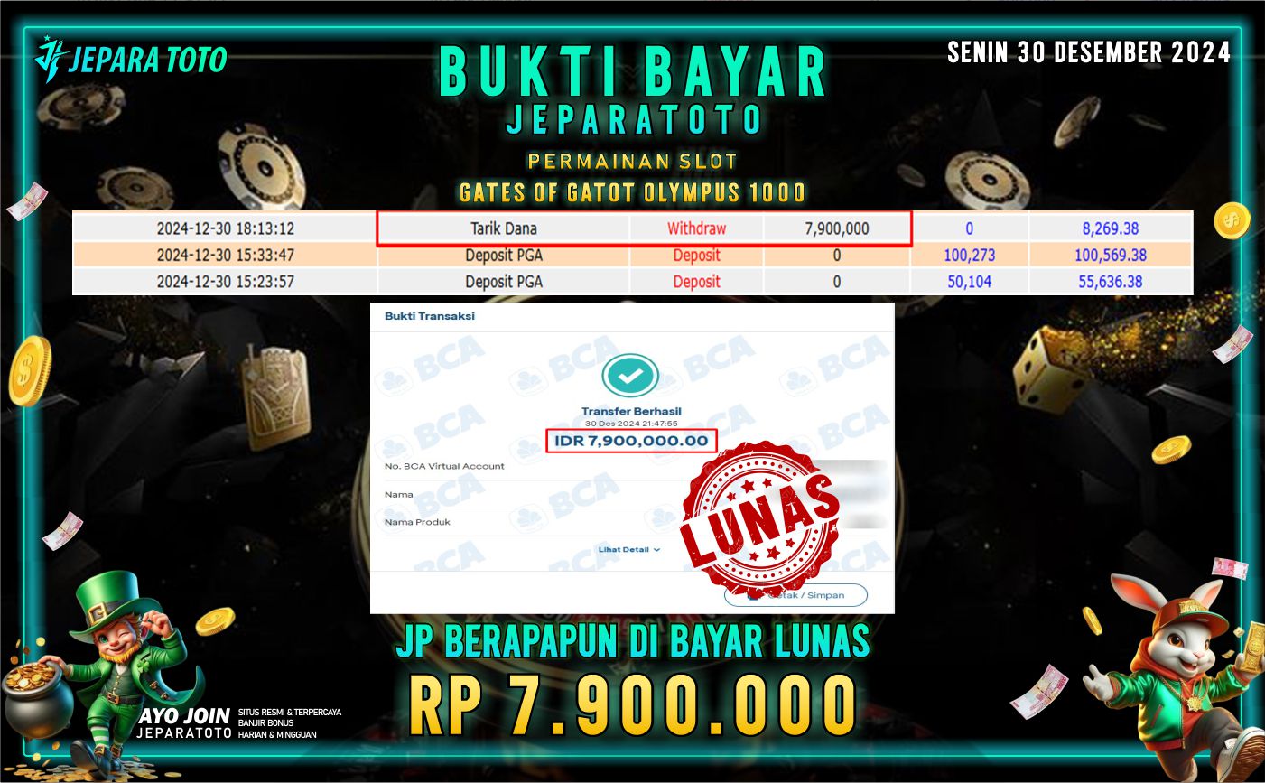 BUKTI KEMENANGAN SLOT GATES OF OLYMPUS 1000 MEMBER JEPARATOTO