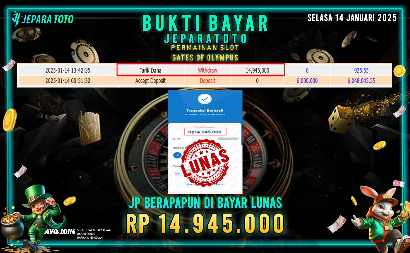 BUKTI KEMENANGAN SLOT GATES OF OLYMPUS MEMBER JEPARATOTO