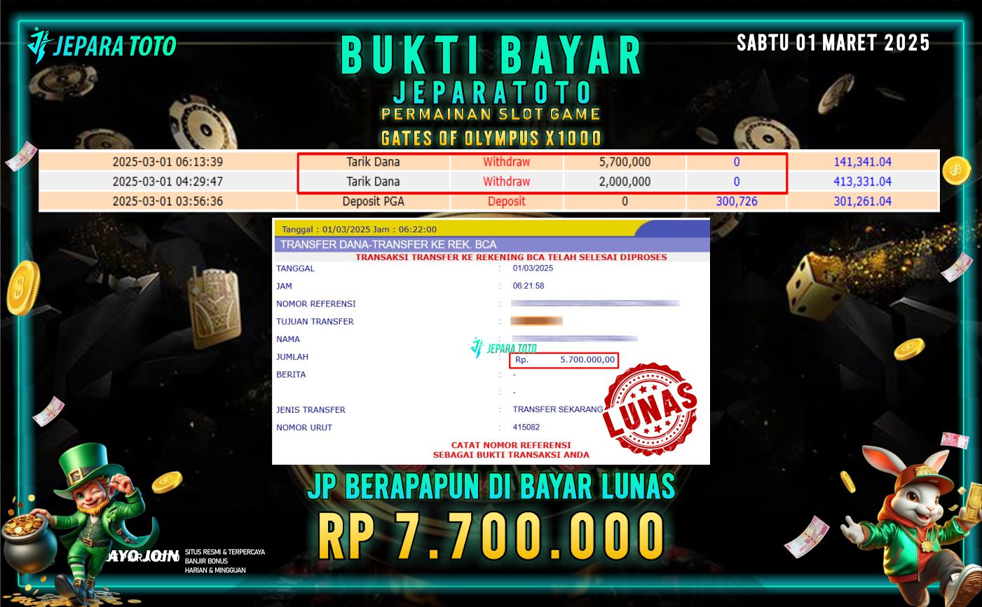 BUKTI KEMENANGAN SLOT GAME GATES OF OLYMPUS X1000 MEMBER JEPARATOTO