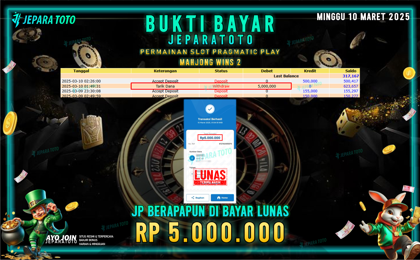 BUKTI KEMENANGAN SLOT MAHJONG WINS 2 MEMBER JEPARATOTO